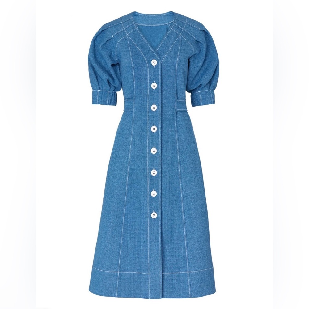 ISO - PERSEVERANCE LONDON 
DENIM TIE BACK DRESS - UK SIZE 6 (US SIZE 2)